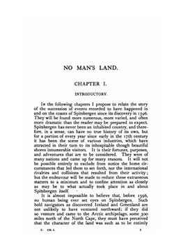 No Man's Land. A History of Spitsbergen from Its Discovery in 1596 to the beginning of the scientific exploration of the country | Sir Martin Conway