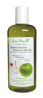 Green Mama Формула тайги Ванночка для ног Яблочный уксус и чайное дерево, ароматическая, 250 мл