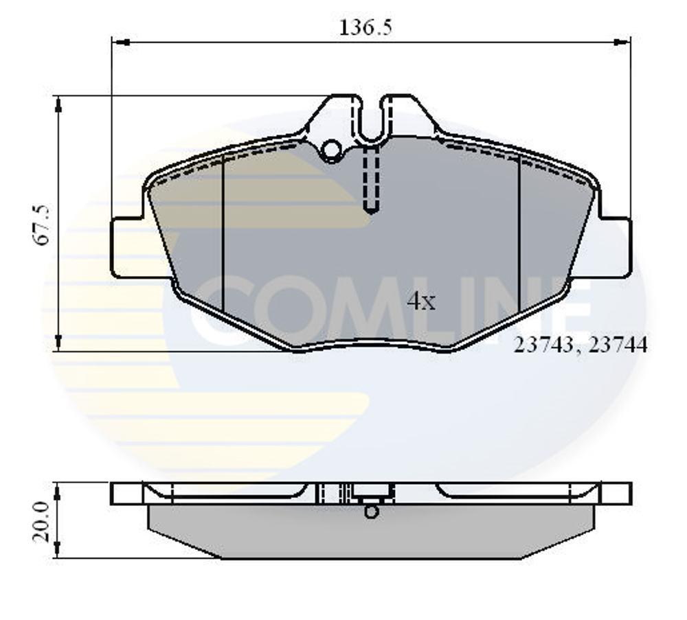 COMLINE - CBP01209-CML - Brake Pad Set, disc brake