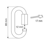 Соединительный элемент OVAL QUICK LINK 10 mm zinc plated (Camp)