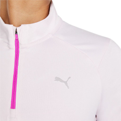 Женская теннисная футболка (dł. Рукава) Puma Run 5K Knit 1/2 Zip - lavender fog