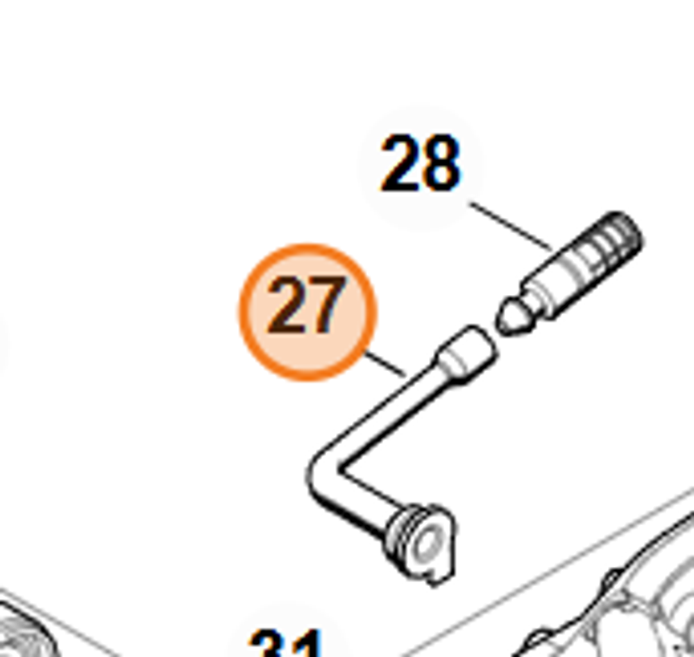 Шланг масляной для бензопилы STIHL MS 361. арт.T0009 FARMERTEC (STIHL 1122 647 9400)