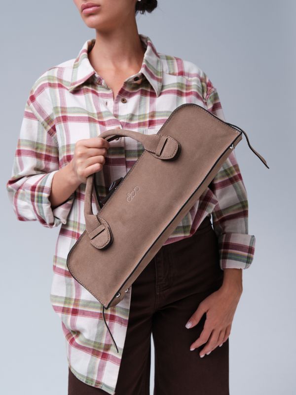 Сумка багет Doxie DBR 31157 серо-коричневый