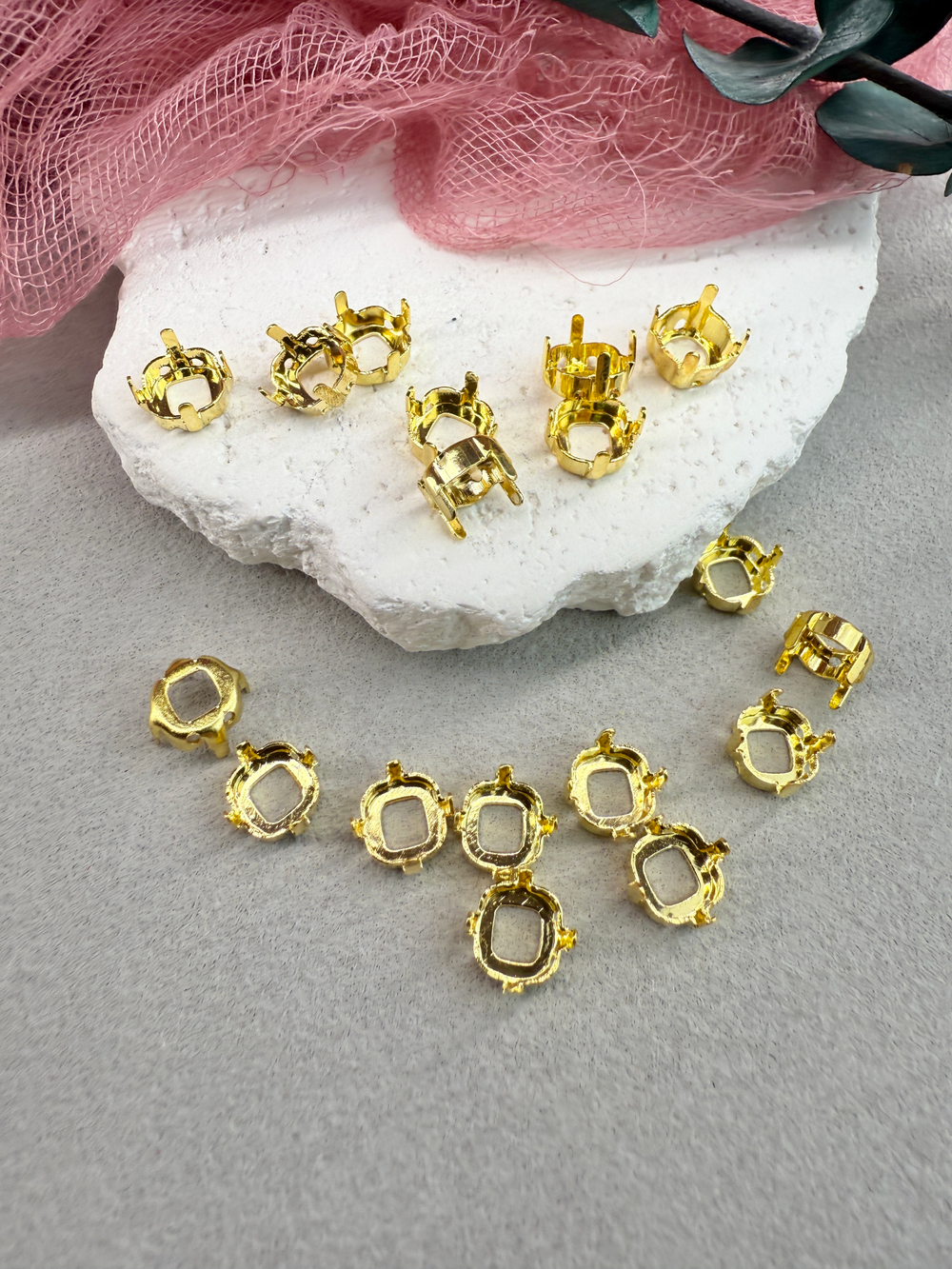 Оправа #4470 Cushion 8 мм Золото