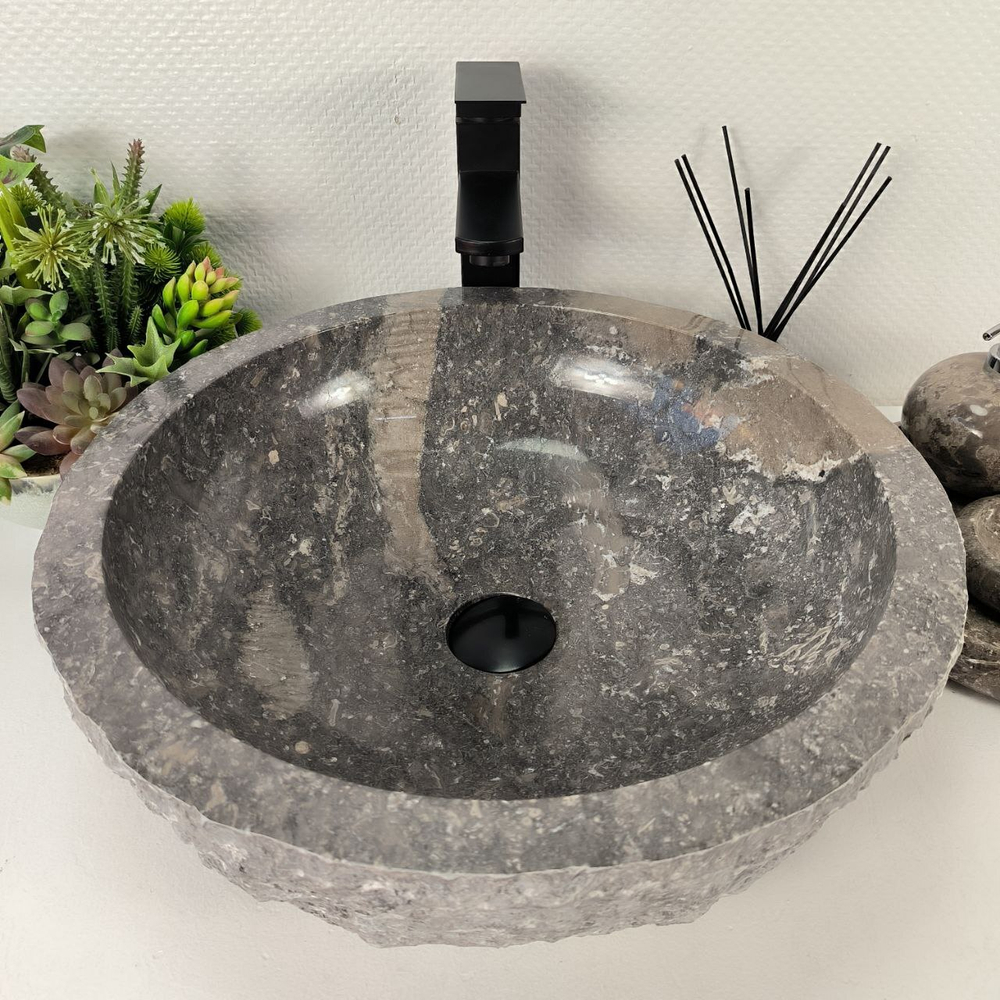 Раковина из мрамора Erozy Grey EM-64529 46*46*15 0186