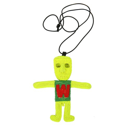 WALTER VAN BEIRENDONCK ПОДВЕСКА ЖЕЛТАЯ MASK MAN