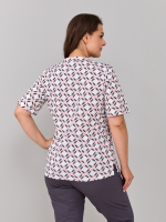 Блузка БЛ-122/орнамент-розовый