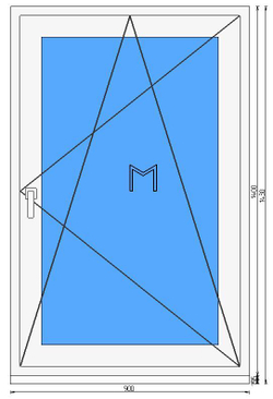 Пластиковое окно 1400 х 900 ТермА Эко + Москитная сетка, профиль 70 мм