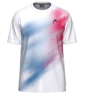 Футболка для мальчика теннисная Head Boys Topspin - white/royal/red