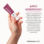 Fairhaven Health, Babyance, смазка для повышения фертильности, 1 многоразовый тюбик с 10 одноразовыми аппликаторами