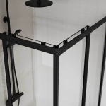 Душевой уголок City VSS-5CT9010CLB, 1000*900, черный, стекло прозрачное