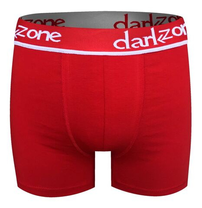 Красные трусы-боксеры с контрастной надписью на резинке (Размер: M) (Цвет: красный)