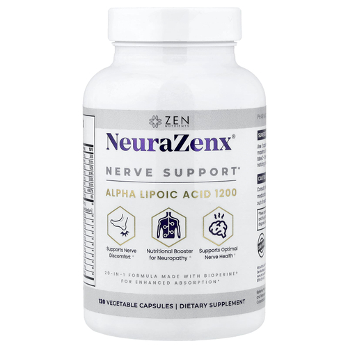 Zen Nutrients, NeuraZenx®, поддержка нервов, 120 растительных капсул