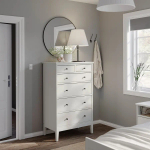 Комод с 6 ящиками - IKEA IDANAS/IDANÄS, 50x84х135 см, белый ИДАНЭС ИКЕА