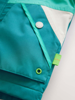 Куртка непромокаемая с капюшоном для мальчика Next Q60-459, Белый, Мятный