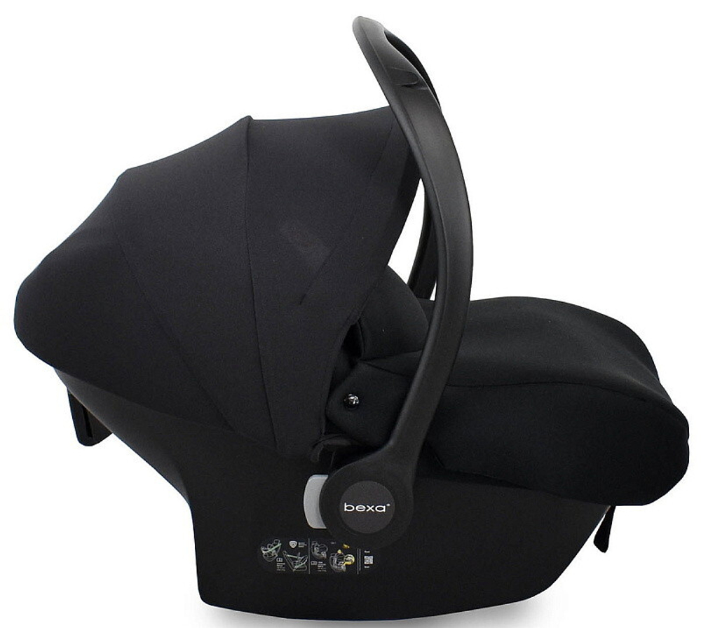 Детская коляска Bexa Ideal Eco 3 в 1 с автокреслом Avionaut Cosmo IE07 черный+пудра кожа