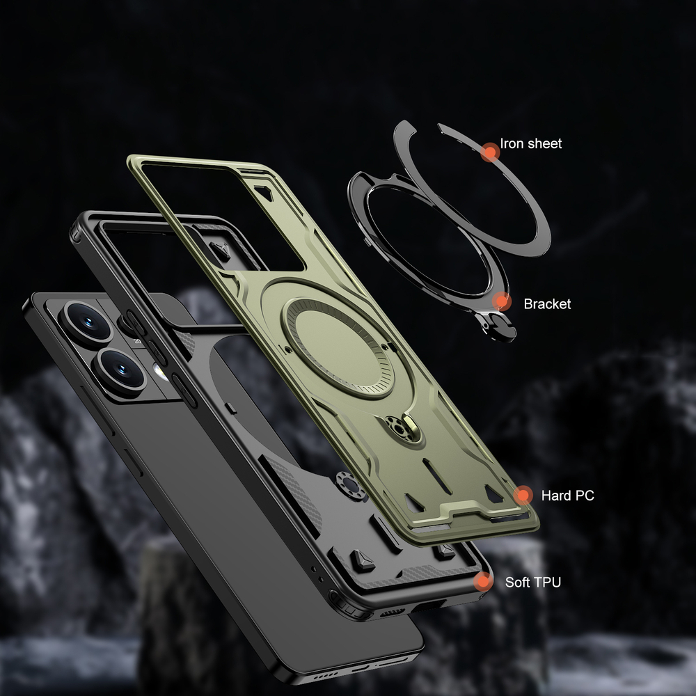 Чехол Magneto Case с кольцом для Poco X6