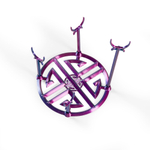 Подставка для дракона и шарнирных фигурок, разборная, 3D печать, красно-сине-зеленая