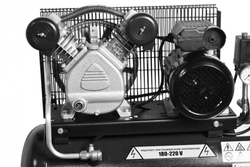 Компрессор поршневой 100.LB24A REMEZA (Белоруссия): 360 л/мин., 10 бар, ресивер 100 л., 2,2 кВт, 220В, габариты без упак. 1100х490х830 мм, 86 кг.