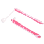 Бигуди пластмассовые-коклюшки 10шт, d=8мм (белый-розовый)