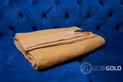 Одеяло тканое из шерсти мериноса LUX (овечья шерсть) ERDENET 150x200 см. - светло-бежевое