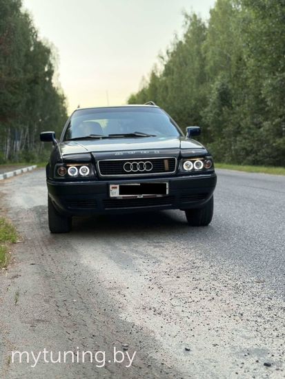 Передние фары ANGEL EYES BLACK для Audi 80 B4