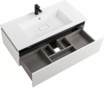 Тумба с раковиной Cezares Slider 100 SLIDER-1000-1C-SO-BO белая матовая