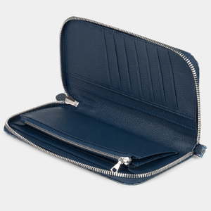 Кошелек Marquise из кожи питона и козы, синего цвета