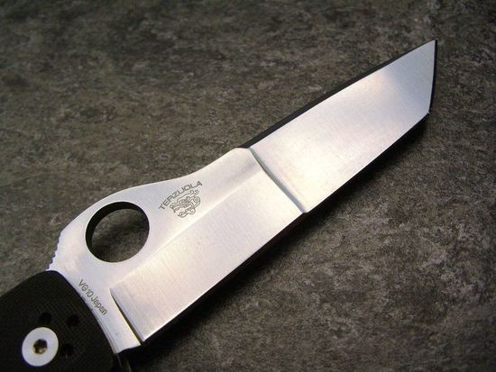 Складной нож Spyderco Double Bevel C174GP c клинком из стали VG-10, рукоять G10