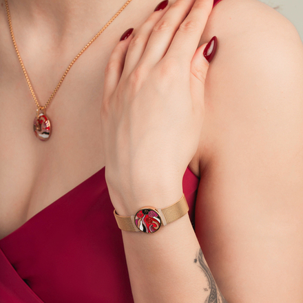 Браслет Fiore Luna на металическом ремешке CB03784-2 G