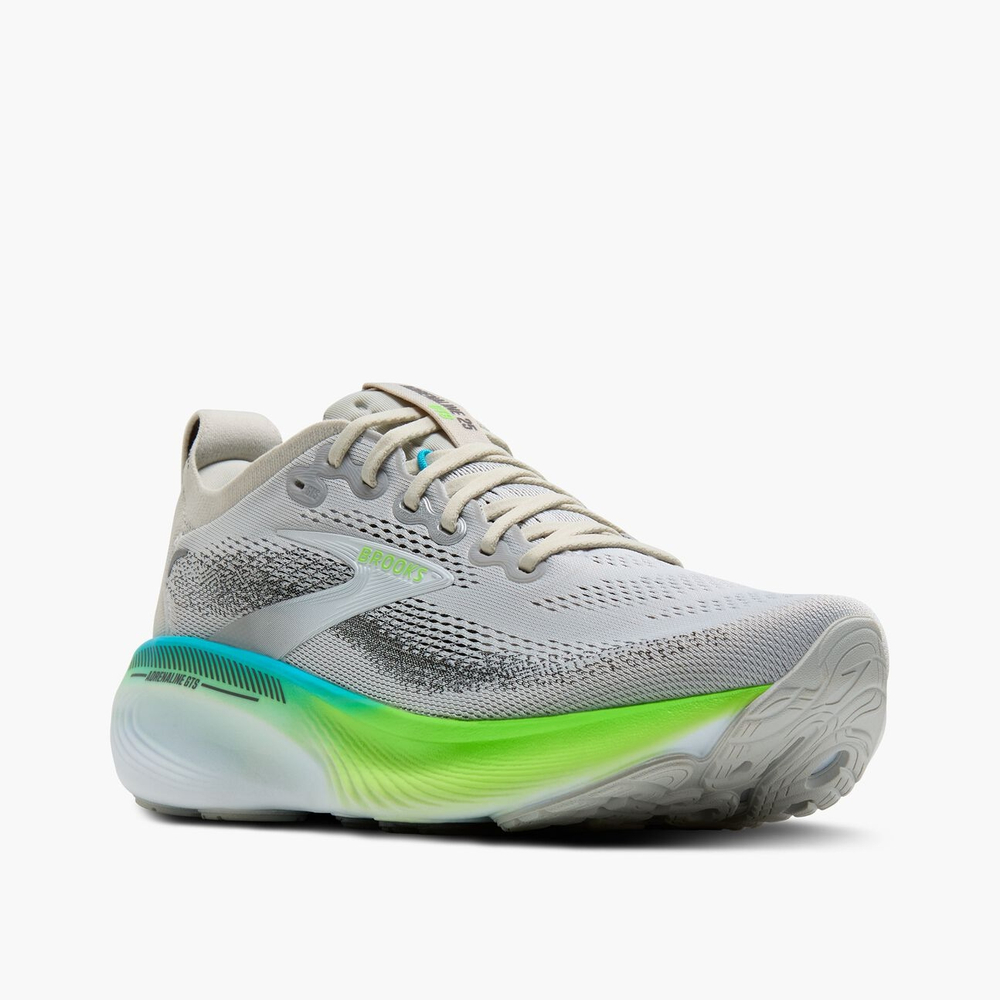Кроссовки для бега Brooks Adrenaline GTS 25 - Oyster/Green Gecko/Blue