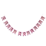 Гирлянда-флажки 3D-иллюзия «С Днем Рождения» в розовом цвете, 500 см