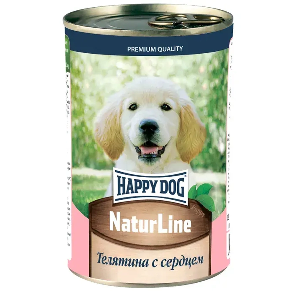 HAPPY DOG Консервы для щенков Телятина с сердцем, 410 г
