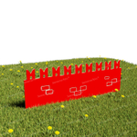 Забор уличный из экопластика Кремлевская стена