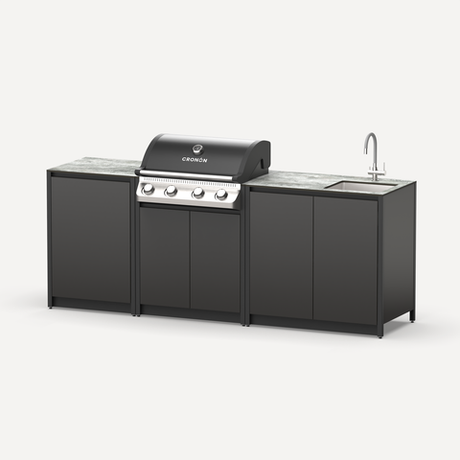 Мангальный комплекс Lounge M-105SG, 2.3 м, черный/серый каспий