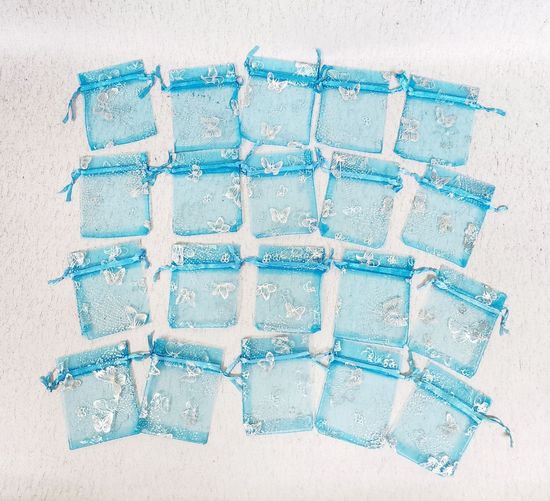 Мешок для подарков бирюза 20 шт