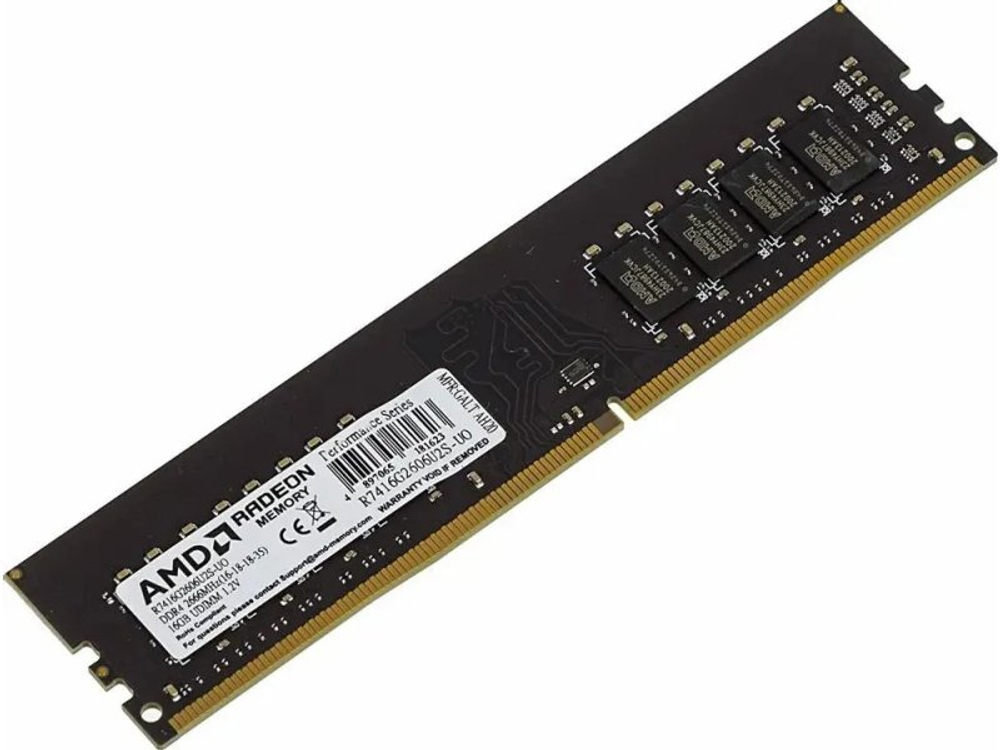 Оперативная память AMD Radeon R7 Performance R7416G2606U2S-UO, DDR4 1х 16ГБ 2666 МГц, DIMM OEM