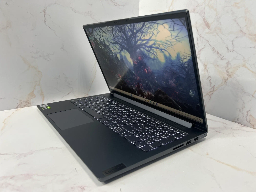 Ноутбук Lenovo Yoga Slim 7 15IMH05 (82AB0047RU) 15.6"/Intel Core i5 10300H/RAM 16GB/SSD 512GB/GeForce GTX 1650 4GB/1920*1080/IPS/Windows 11/Подсветка кл-ры: LED/Серый. Состояние: A1