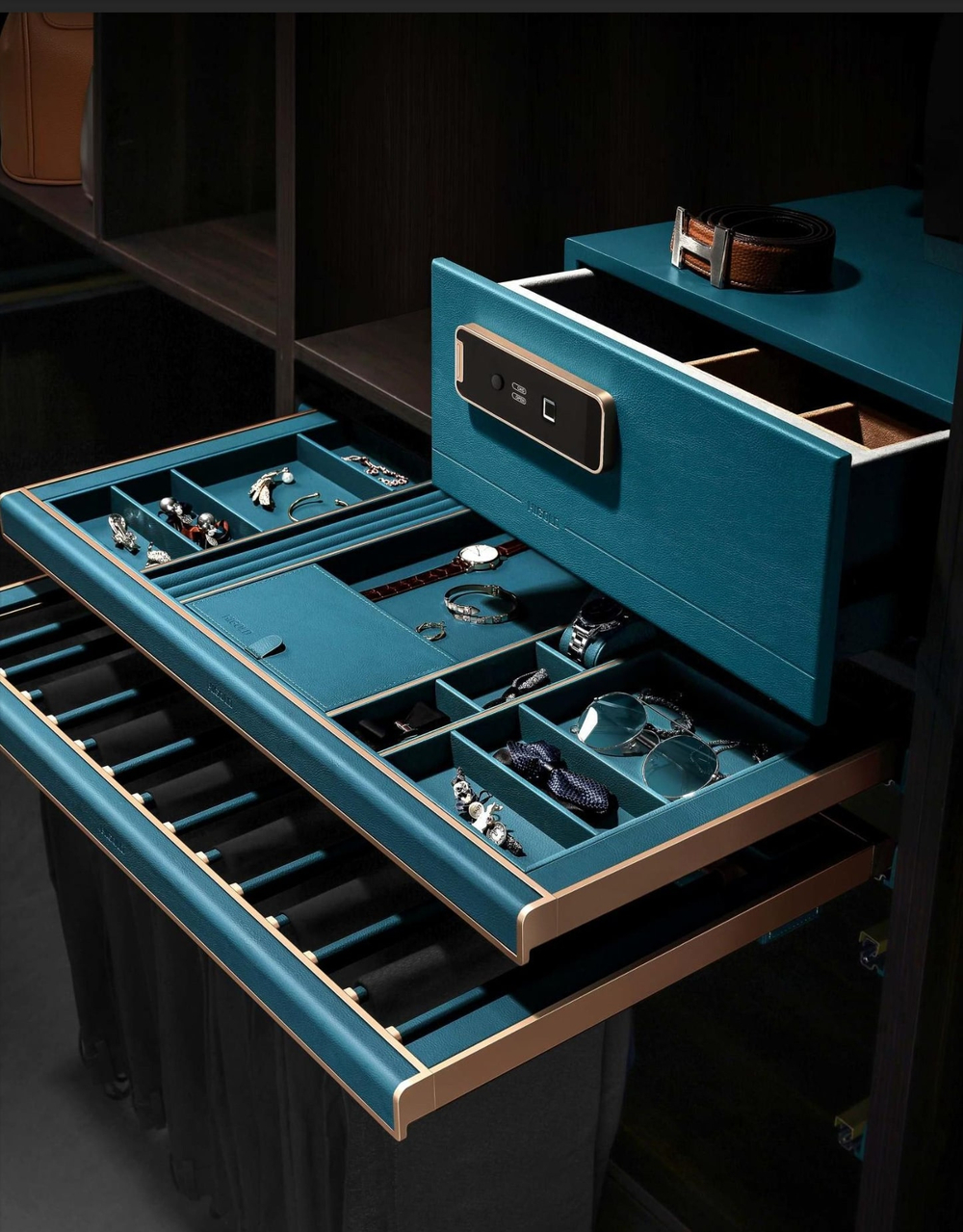 Ящик для хранения аксессуаров СЕРИЯ B (Морская волна)