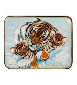 Народные промыслы ШК-55/118 Шкатулка «Тигры» исп. Лидяева