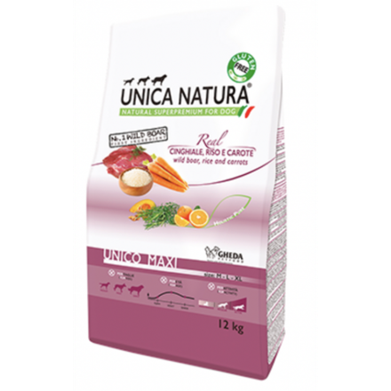 Unica Natura Maxi (дикий кабан, рис, морковь)