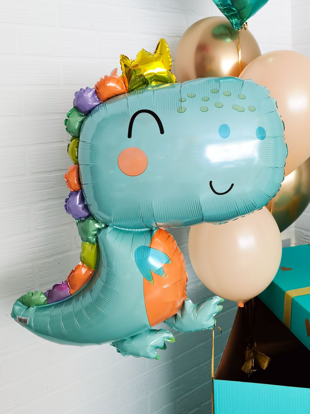 AN Шар фигура "Динозаврик Малыш" 30"/76 см х 31"/78 см (БГ-34)  Изображение4