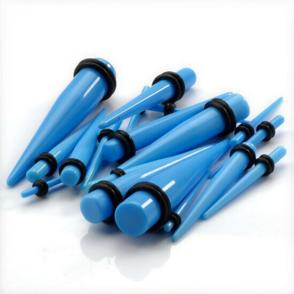 Расширители конусные голубые (набор 9 шт.), диаметр от 1.6 до 10 мм. Материал: акрил.