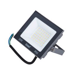 ULF-F23-30W-6500K IP65 160-240V GREY Прожектор светодиодный. Дневной свет 6500K. Корпус серый. TM Uniel