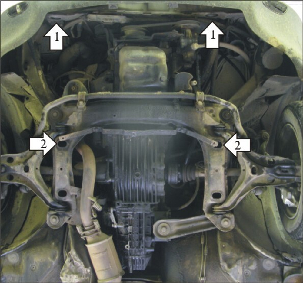 Защита картера Двигателя. 2 мм, Сталь. для Audi 80 1986-1991, Audi 80 1991-1996 MOTODOR.00101