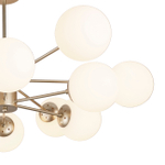 Светильник на штанге 12x40Вт E14, металл/стекло, шампань