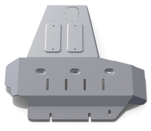 Защита картера и КПП Rival для Jeep Wrangler JK 2/4-дв. (V - 2.8D) 2007-2018, штампованная, алюминий 6 мм, с крепежом, 2333.2730.1.6