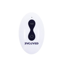 Фиолетовые анальные бусы с вибрацией и вращением Pleasure Orbit - 17,8 см.