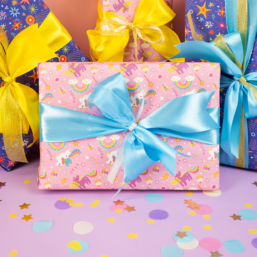 Упаковочная бумага «Милые единороги» 0,7×1 м, 80 г/м²