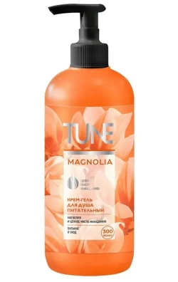 TUNE Крем-гель для душа питательный Магнолия 500мл, с дозатором, блок 12шт.